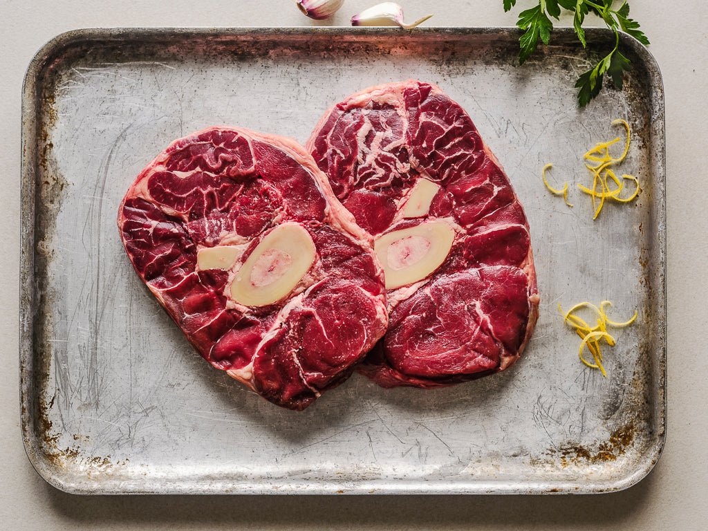 beef shin bone (raw cut)