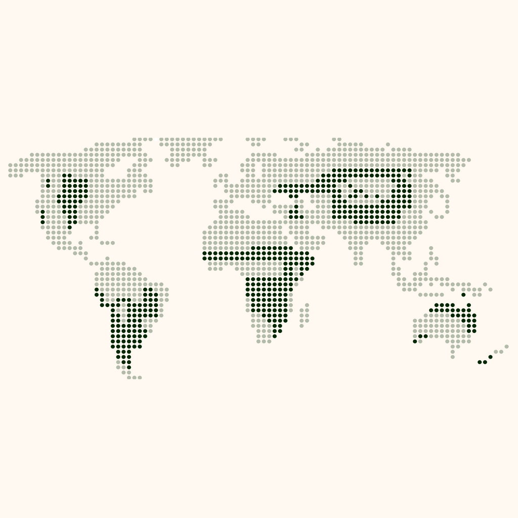 world map in dots (vector art image)