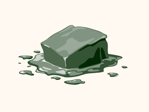 fat cube melting (vector art image)