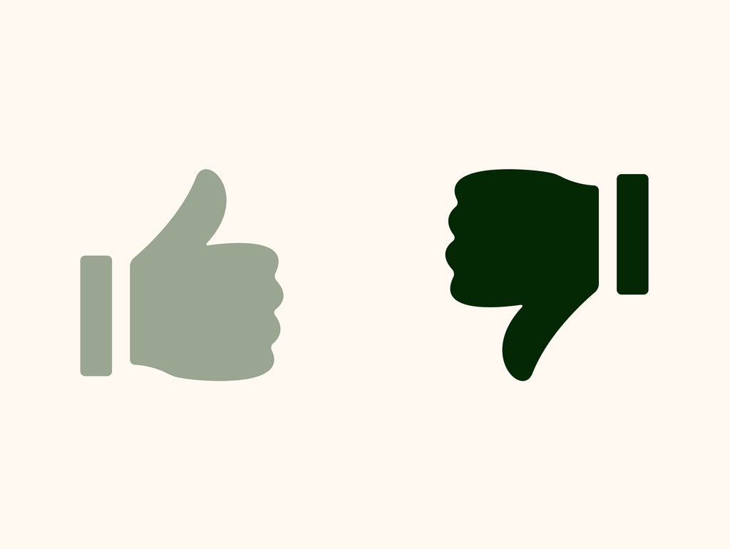 thumb up thumb down (vector art image)