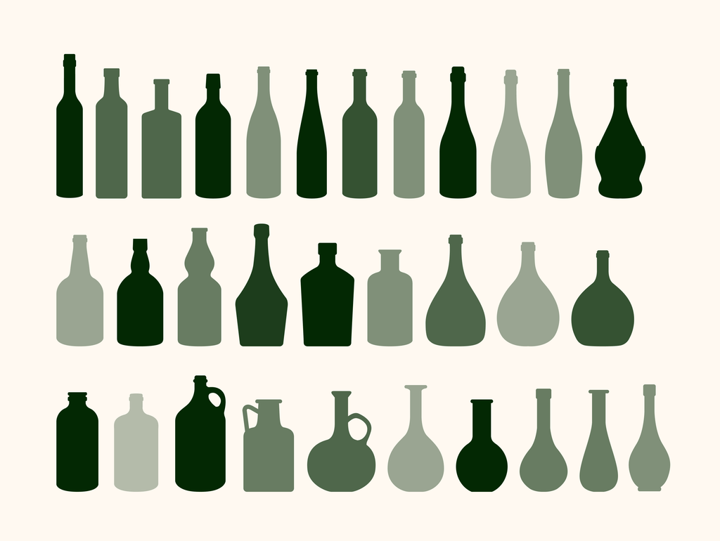 bottle containers (vector art image)