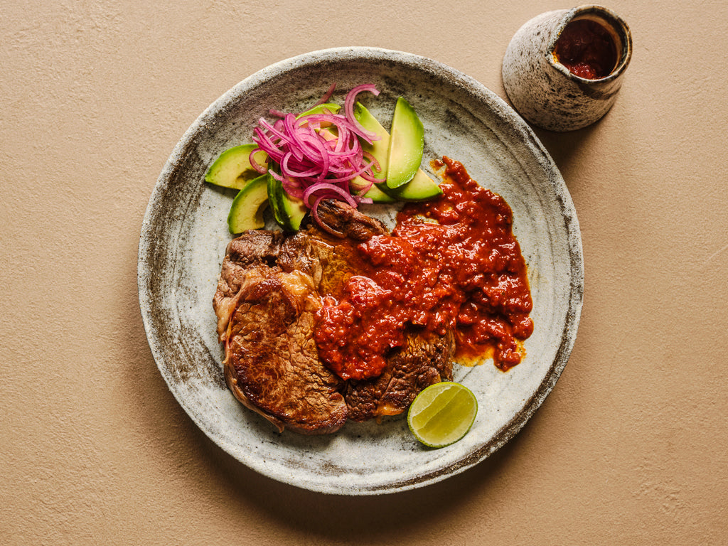 beef chuck eye steak delmonico (cooked dish)