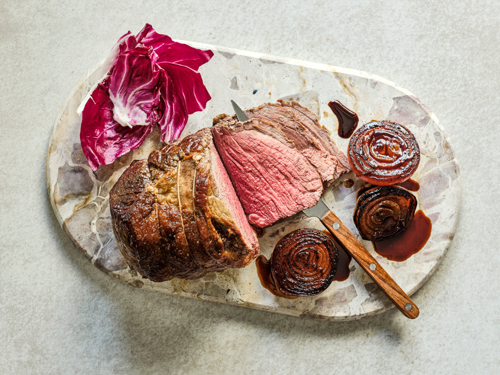 beef top rump centre cut roast (cooked dish)