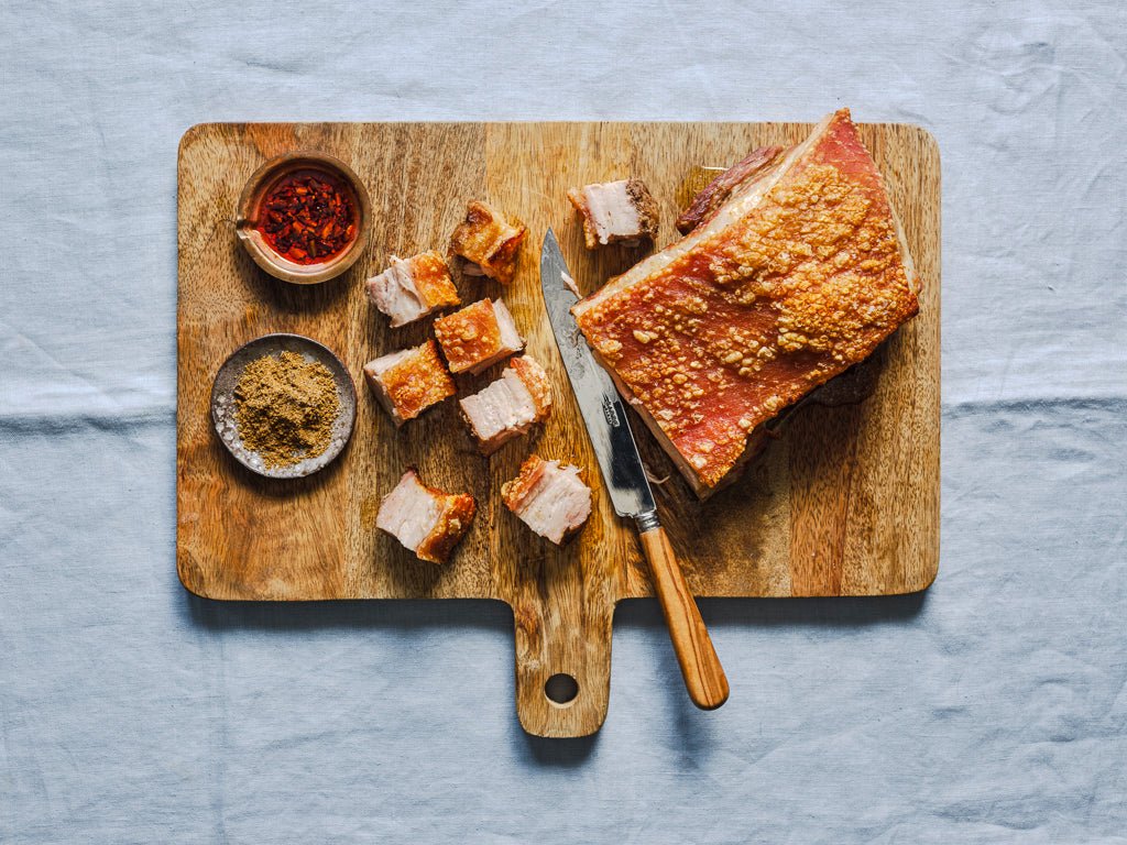 pork belly roast (cooked dish)
