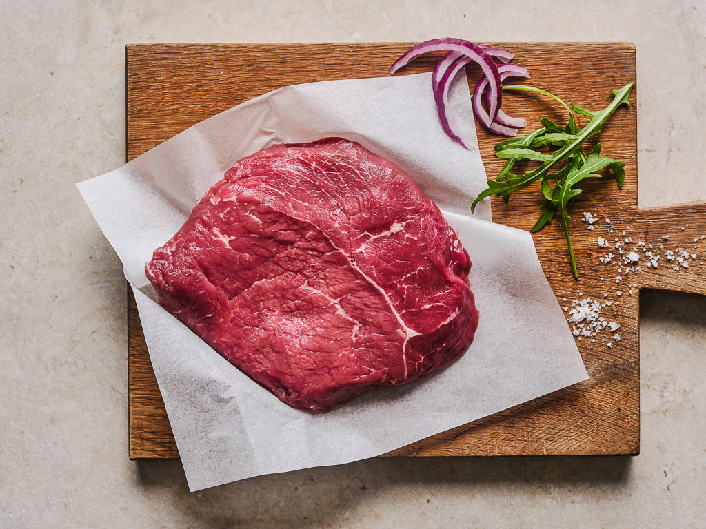 top rump centre cut steak (raw cut)